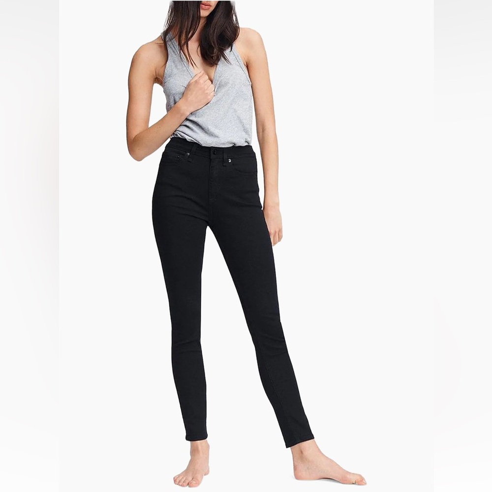Rag & Bone Nina High-Rise Ankle Skinny Jean Women’s Size 25 No Fade Black